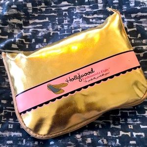 Hollywood Fashionista Flats - Portable Shoe and Bag (Gold) Size L